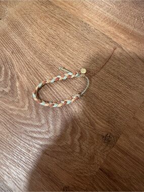 Pura Vida Braided Bracelet in Mint Green and Coral